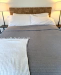 Casaluna King Reversible Textured Cotton Chambray Coverlet Bedspread Quilt Gray. Fixed Price $65.00.
