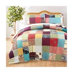 Greenland Home Renee Upcycle Unique Remnant Fabric Cotton-lined Quilt Set, 3-.... Fixed Price $135.56.
