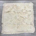 Anthropologie Rivulets Pillow Sham Euro Cotton Ruffles Butter Cream 26X26 Ruched. Fixed Price $64.99.