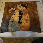 Whimsical Cat Pillow Cover Zipper 15 X. Fixed Price $14.95.