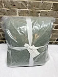 1 Pottery Barn Belgian Flax Linen Diamond Full Queen Quilt Loden Green New. Fixed Price $197.77.