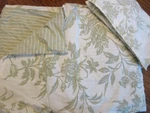 Laura Ashley Natalie Reversible Floral T0 Stripe Twin Duvet Cover & Pillow Sham. Fixed Price $29.99.