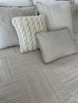 Barbara Barry Queen Quilt Coverlet Shams Pillow Pc Set Eternity Oyster 98X86. Fixed Price $149.00.