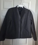 Eileen Fisher Silk Quilt Crushed Short Jacket Dark Gray Pm. Fixed Price $29.95.