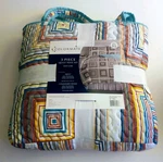 Colormate 3-PIECE Full/queen Rainbow Quilt , 2 Standard Shams Tote Set Nip. Fixed Price $49.99.