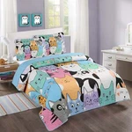 Adorable Cat Quilt Bedspread Set Cozy And Fun Bedding For Bedroom WX202. Fixed Price $49.99.