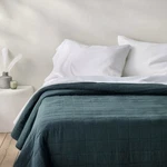 Full/queen Heavyweight Linen Blend Quilt Dark Teal Blue - Casaluna: Woven Rayon. Fixed Price $165.00.