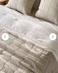 New! Parachute Linen Box Quilt King Bone. Fixed Price $229.99.