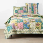 The Company Store Darla Patchwork Quilt Cotton Floral Multi Handmade Brand New. Fixed Price $89.99.