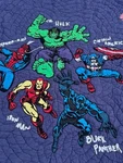 Pottery Barn Kids Marvel Comics Heroes Blue Applique Twin Quilt Hulk Spider-man. Fixed Price $54.99.