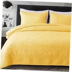 Soft Twin Size Quilt Set For All Seasons, 2-PIECE (68"X88") Yellow. Fixed Price $41.54.