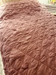 Anthropologie King Quilt Mauve Luxury Puckered Manipulated 100 % Cotton 104 96. Fixed Price $85.00.