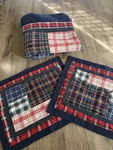 Martha Stewart Highland Mixed Plaids Patchwork Quilt 82X83 Full/queen W/ Shams. Fixed Price $85.00.