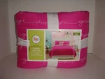 Circo Pretty Pink Goodnight Full Queen Quilt Shams Set Embroidered Sleep Tight. Fixed Price $85.00.