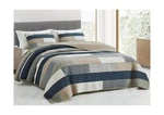 Chezmoi Collection Dylan 3-PIECE Navy Blue White Gray Taupe Plaid Rectangular.... Fixed Price $152.54.