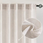 Miulee White Linen Curtains 108 Inches Long For Bedroom Living Room, Soft Thi.... Fixed Price $85.88.