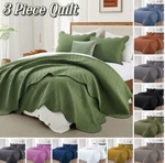 Quilted Bedspread Sets Reversible Comforter Bedding Throw Twin Queen King. Fixed Price $29.85.