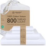 Threadmill Luxury Queen Sheet Set 800 Count For Size Bed - Hotel Wh. Fixed Price $137.99.