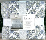 Nicole Miller Home Reversible Quilt Set F/q Blue Green Floral Medallion New. Fixed Price $89.99.