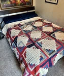 Victorian Log Cabin Quilt Early 1900 S. Fixed Price $229.00.