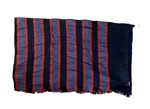 $250 One Kings Lane Blue Stripe 100% Cotton Bed Coverlet Blanket Full Twin. Fixed Price $49.99.