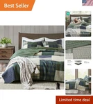 Cotton Quilt Set Reversible Coverlet Shams All Season Bedspread. Fixed Price $119.19.