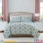 Reversible Floral Quilt Set 3 Piece Bedding Comfort Soft Lightweight Cozy New. Fixed Price $54.32.