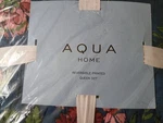 Aqua Home Reversible Printed Floral Cotton Queen Quilt & Pillow Shams Set-nwt. Fixed Price $99.99.