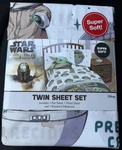 Star Wars Baby Yoda Powerful Child 3-PIECE Kids Twin Sheet Set White, New. Fixed Price $22.00.