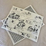 Paseo Road Ranch Life Western Toile Sham Set Standard 20X26 Cowboy Reversible. Fixed Price $68.00.