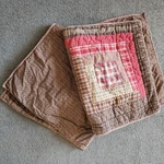 Lasting Impressions Log Cabin Sham Pillow Case Set Of Red Brown Cotton 21X37. Fixed Price $20.92.