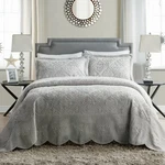 Vcny Home Westland 3-PIECE Grey Solid Tile Bedspread Set, King, Adult, Unisex. Fixed Price $53.99.