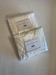 Pottery Barn Washed Velvet Silk Diamond Shams. Set Of 2, Ivory. Fixed Price $66.00.