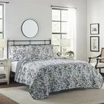 Laura Ashley Amberley Quilt Set 3PC 100% Cotton Reversible Natural Breathable. Fixed Price $159.99.