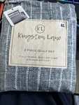 Kingston Lane 3 Piece Quilt Set Full/queen Gray And White. Fixed Price $16.00.