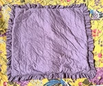 3 Noble Excellence Purple Bedding Euro Pillow Shams Villa Milano Quilted Ruffle. Fixed Price $49.95.