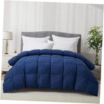 Luxury Goose Feather Down Fiber Comforter Size, 300TC Cotton Blended Queen Blue. Fixed Price $86.98.