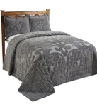 Better Trends Chenille Bedspread Queen Gray 100% Cotton 102 X 110 New. Fixed Price $80.96.