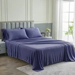 Pure Bedding Queen Set 6-PIECE, Heather Navy Hotel Lux.... Fixed Price $43.06.