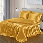 Ersmak 7 Pieces Satin Sheets Set King Size, Luxury Silky Gold Bed Sheet.... Fixed Price $44.43.