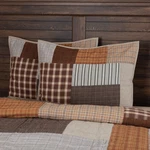 Rustic Standard Sham Grey Patchwork Rory Chambray Hand Bedroom Decor Vhc Brands. Fixed Price $27.95.