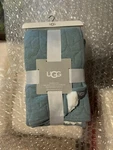 Ugg Damietta Organic Cotton Jersey Teal Star Sherpa Baby Infant Crib Quilt Nwt. Fixed Price $50.00.