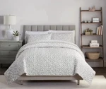Traditions By Waverly Grey Savoy Silhouette 3 Pc Set Quilt King New. Fixed Price $84.99.