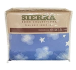 Vintage Sierra Home Collections Cotton Jersey Full Knit Sheet Set Clouds Stars. Fixed Price $43.95.