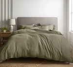 Cultiver Linen Duvet Cover King. Color Forest Green. Nwt Msrp $350. Fixed Price $125.00.