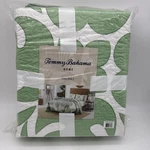 Nwt Tommy Bahama Molokai Leaf King Quilt & 2 Shams Cotton Tropical Green White. Fixed Price $279.99.