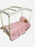 1982 Barbie Dream Bed Pink Hearts Canopy #5641 Pillow Spread. Fixed Price $19.99.