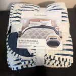 Heart & Home Reversible Patterned Quilt Set, Twin/twin Xl. Fixed Price $28.00.