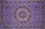 Mandala Elephant Tapestry Cotton Bedspread 106" X 70" Twin Purple. Fixed Price $39.99.
