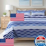 Slpr Blue Wave 2-PIECE Quilt Set Twin Size With 1 Sham, Coastal Beach House. Fixed Price $77.49.